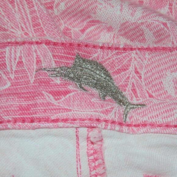 TOMMY BAHAMA Bermuda Shorts, 28, Pink Floral, Boardwalk, Knee length, Pockets - Picture 14 of 14